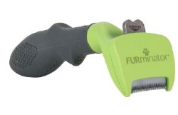 Furminator Long Hair Deshedding Brush with Skin Guard for Dogs, Small