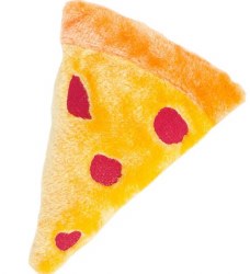Zippy Paws Nomnomz Pizza, Yellow Red, Dog Toys, Medium