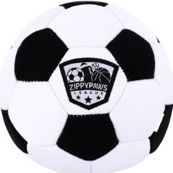 Zippy Paws SportsBallz Soccer, Black White, Dog Toys, Large