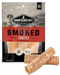 Barkworthies Smoked Trachea, Dog Treats, 6 inch 3 Pack