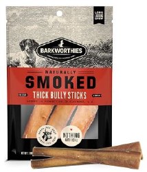 Barkworthies Smoked Bully, 6 inch, 3 Pack