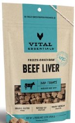 Vital Essentials Freeze Dried Beef Liver Dog Treats 2.1oz