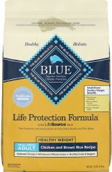 Blue Buffalo Life Protection Small Breed Healthy Weight Adult Formula Chicken and Brown Rice Recipe Dry Dog Food 15lb