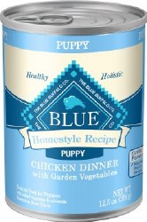 Blue Buffalo Homestyle Recipe Puppy Chicken Dinner with Garden Vegetables Canned Wet Dog Food 12.5oz