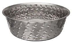 Advance Pet Diamond Embossed Stainless Steel Dish, Dog Bowls, 3Qt