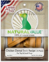 Loving Pets Chicken Dental Sticks 10 Pack