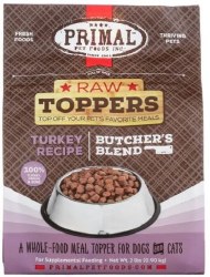 Primal Butcher Blend Topper Turkey for Cat & Dog, 2lb