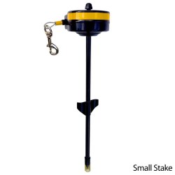 Lixit Retractable Cable Dog Tie Out, Steel Stake, 360 Degrees Roaming Area, Up To 30lb, Small