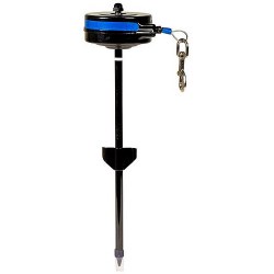 Lixit Retractable Cable Dog Tie Out, Steel Stake, 360 Degrees Roaming Area, 25-80lb, Medium