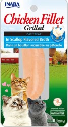 Inaba Grilled Chicken Fillet in Scallop Flavored Broth Cat Treat .9oz