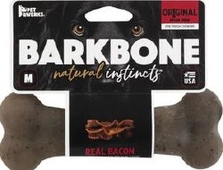 Pet Qwerks BarkBone Original Natural Instincts Bacon Flavored Nylon Dog Toy, Medium