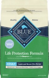 Blue Buffalo Life Protection Adult Formula Lamb and Brown Rice Recipe, Dry Dog Food, 15lb