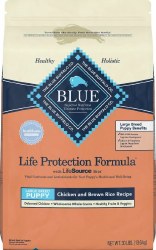 Blue Buffalo Life Protection Large Breed Puppy Formula Chicken and Brown Rice Recipe, Dry Dog Food, 30lb