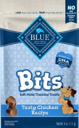 Blue Buffalo Blue Bits Tasty Chicken Recipe Soft Moist Training Dog Treats 4oz