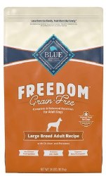 Blue Buffalo Freedom Large Breed Adult Chicken Recipe Grain Free, Dry Dog Food, 24lb