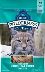 Blue Buffalo Wilderness Chicken & Trout Grain-Free Cat Treats, 2-oz bag