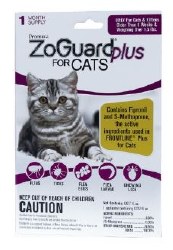 ZoGuard Plus Spot-On Singles for Cats, Cat Flea, 1.5lb 1 month pack