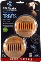 Starmark Everlasting Dental Treats Bacon, Dog Treats, Large, 2 Pack