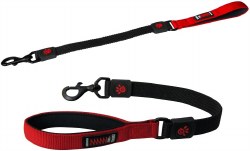 1 inch x 22 inch Shock Absorb Leash Red