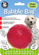 Pet Qwerks Animal Babble Ball, Red, Large