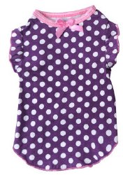 Purple T-Shirt with Polka Dots, Small