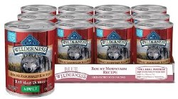 Blue Buffalo Wilderness Rocky Mountain Recipe Red Meat Dinner Grain Free Canned, Wet Dog Food, Case of 12, 12.5oz