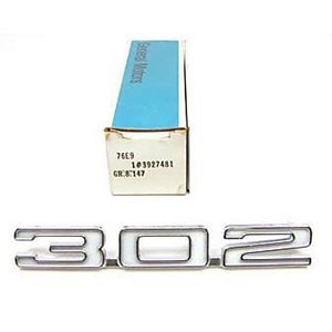 1968 Camaro NOS 302 Front Fender Emblem Original GM Part# 3927481