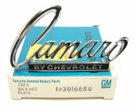 68 69 Camaro NOS "Camaro By Chevrolet: Header & Trunk Lid Emblem GM 3916654