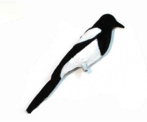 Flocked Magpie Decoy