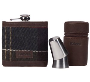 Barbour Tartan Hip Flask