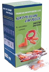 Box of 200 Soft Foam Ear Plugs
