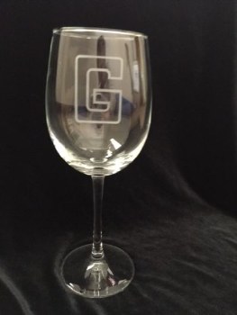 Glass Wine Stemmed &quot;G&quot;