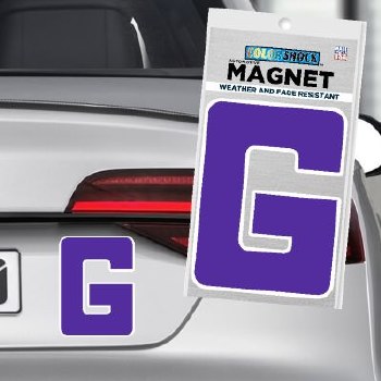 Magnet Die Cut Large G Purple