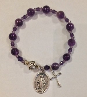 Bracelet, Rosary Crystal