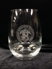 Glass, Etched Wine Stemless 15 oz
