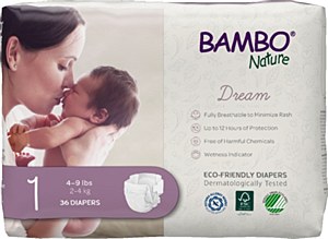 Bambo Diaper Sz1 (4-9lb) DRM