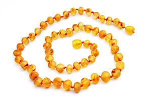 Baltic Amber Adult Necklace Raw Baroque Beads Honey