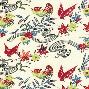 Katazome-Shi Birdsong - Grey