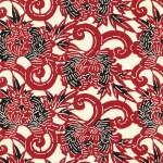 Katazome-Shi Red Tree Peony