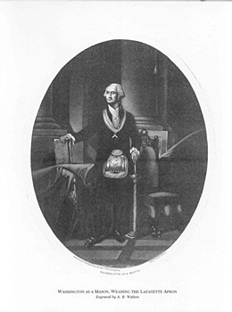 Washington as a Mason Print, Wearing the Lafayette Apron