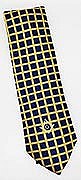 Dark Blue Necktie with Gold Grid and Square and Compass