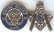 Masonic Navy Pin