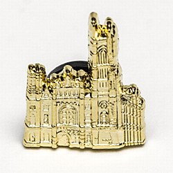 Masonic Temple Goldtone Lapel Pin