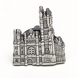 Masonic Temple Pewter-tone Lapel Pin