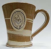 Stoneware mug brown swirl