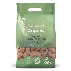 Organic Cashews Whole 250g