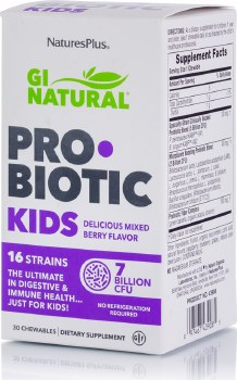 GI Natural Probiotic Kids, Delicious Mixed Berry Flavor, 7 Billion CFU