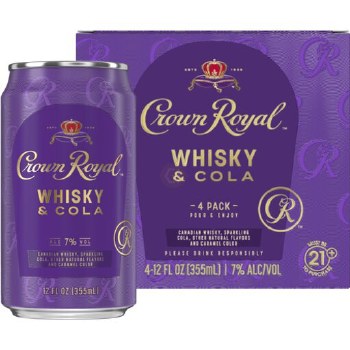 Crown Royal Whiskey &amp; Cola 4pk