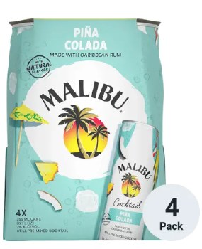 Malibu Pina Colada 4pk