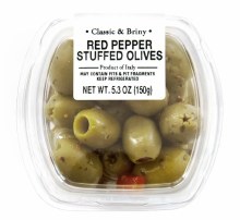 Fresh Pack Red Pepper Olives